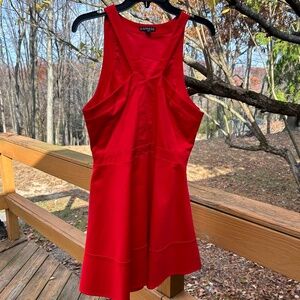 Express Red Fit & Flare Dress, Size 10